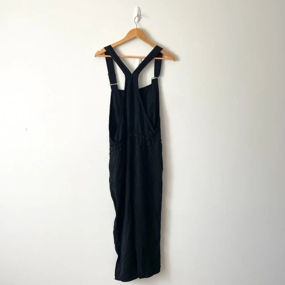 Aritzia Wilfred Free Valletta Cropped Twill Overalls Black Size Small - Picture 7 of 9